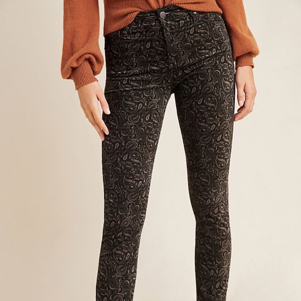 Anthro AG the Stevie Velvet High Rise Skinny Jeans5